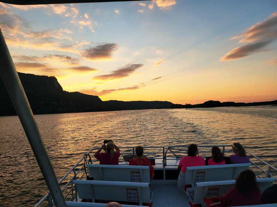 Passengers enjoying a daytime river tour
